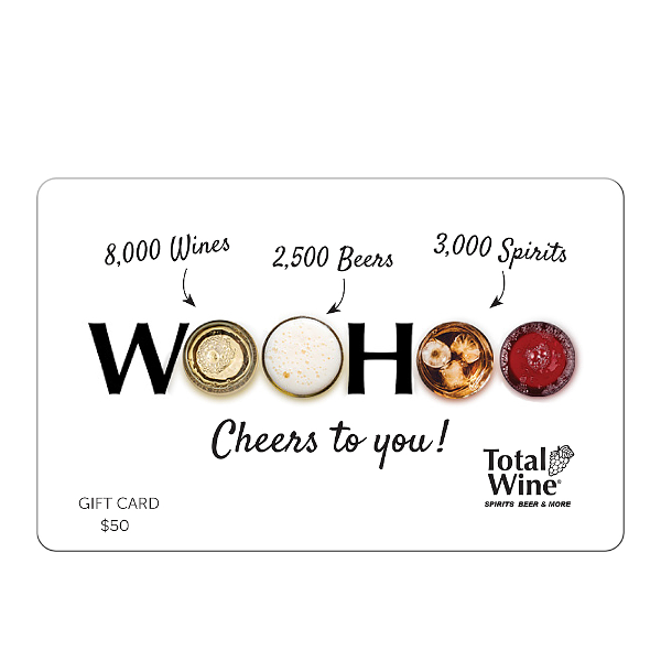$2.00 for Total Wine - $50 Gift Card (Digital Delivery) [Digital]. Offer available at BestBuy.com.