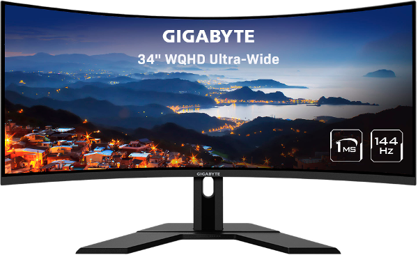 $20.00 for GIGABYTE G34WQC A 34" LED Curved WQHD FreeSync Premium Gaming Monitor with HDR (HDMI, DisplayPort, USB) - Black. Offer available at BestBuy.com.